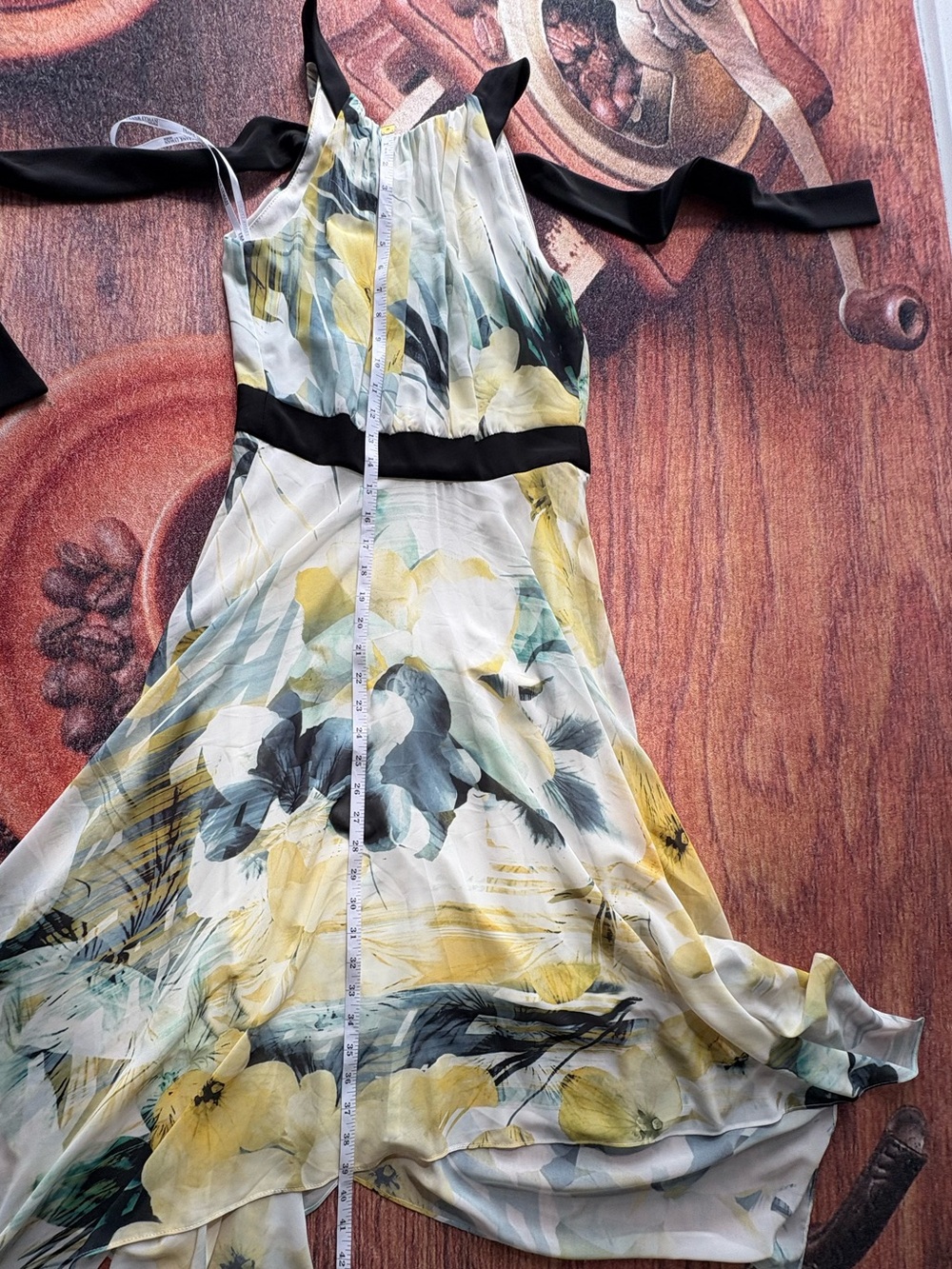 NWT Frank Lyman Floral Handkerchief Hem Dress Size 4 Wedding Guest Occasion - Picture 5 of 7